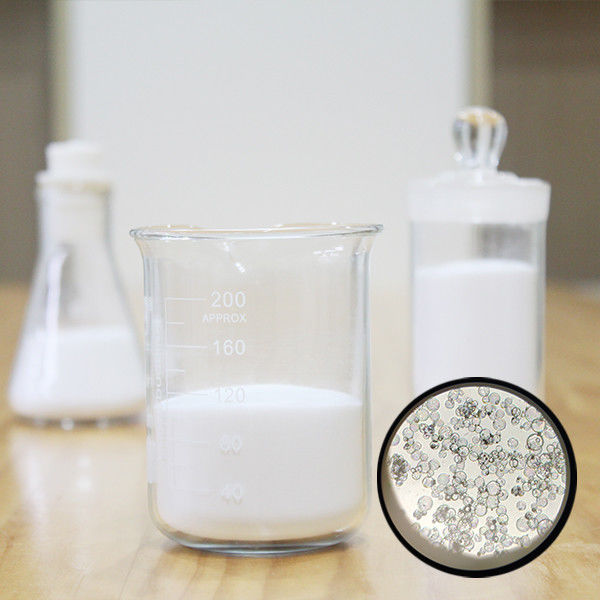 میکروبالون های شیشه ای کروی شیشه ای با مقاومت خوب در برابر اکثر مواد شیمیایی، رسانایی حرارتی 0.2، و ضخامت دیوار 1-2 میکران
