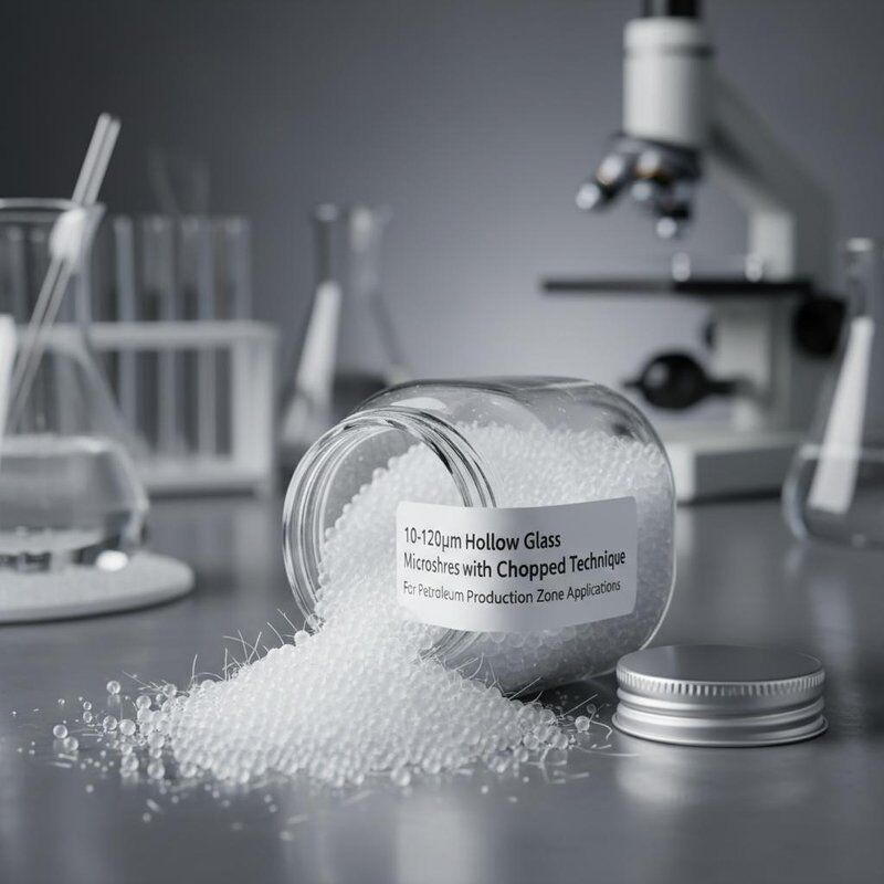 میکروسفرهای شیشه‌ای توخالی ۱۰-۱۲۰ میکرومتری با تکنیک خرد شده برای کاربردهای منطقه تولید نفت