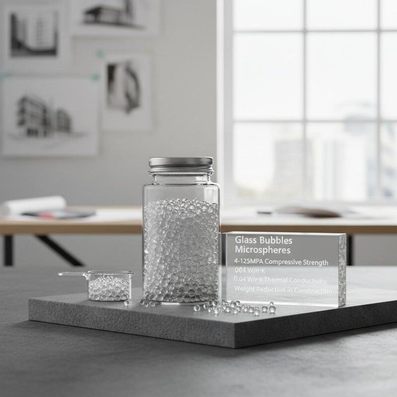 میکروسفر های حباب های شیشه ای با قدرت فشرده سازی 4-125MPa و رسانایی حرارتی 0.04 W/m·K برای کاهش وزن در ساخت و ساز