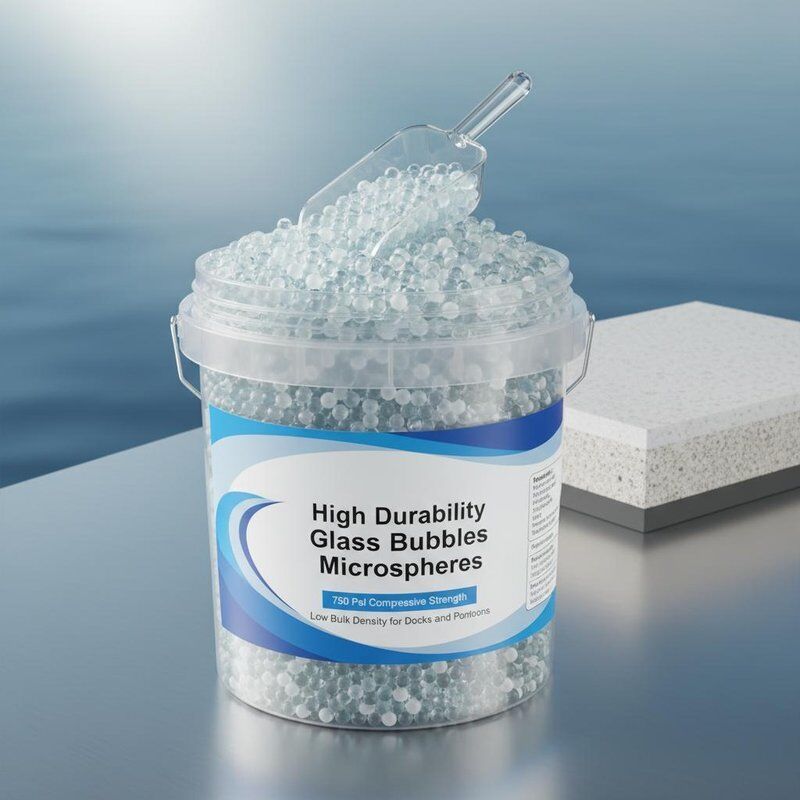 حباب‌های شیشه‌ای میکروکره‌ای با دوام بالا با مقاومت فشاری ۷۵۰ psi و چگالی حجمی کم برای اسکله‌ها و شناورها