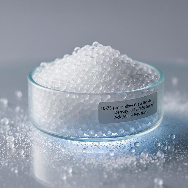 10-75 μm قطر شیشه های سوراخ با 0.12-0.60 G / cm3 تراکم و مقاومت خوب در برابر اسید و قلی