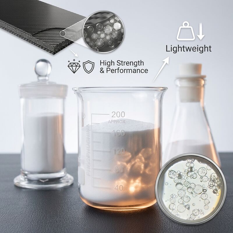 Low Moisture Absorption Glass Microbubbles with Dielectric Constant 1.2-2.2 and Thermal Conductivity 0.2 W/m·K
