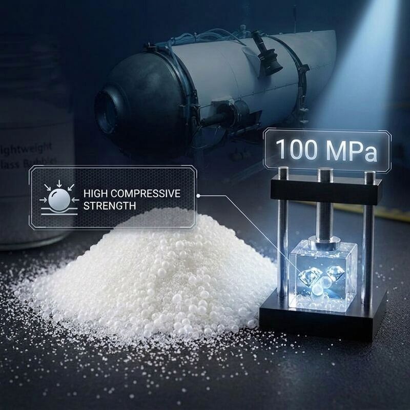 حباب های شیشه ای توخالی HN15 با چگالی بسیار کم 0.08-0.15 گرم بر سانتی متر مکعب پرکننده عایق حرارتی برای پوشش های کارآمد انرژی